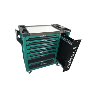 Professional Heavy Duty Mechanical Storage Garage Metal 7 Drawer tool trolley cart chest cabinet sets box with tools kit