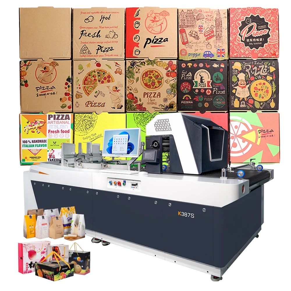 Kelier FI1000 Factory Produced Small Colorful Corrugated Cardboard Digital Printing Machine Single Pass Kraft Bag Printer