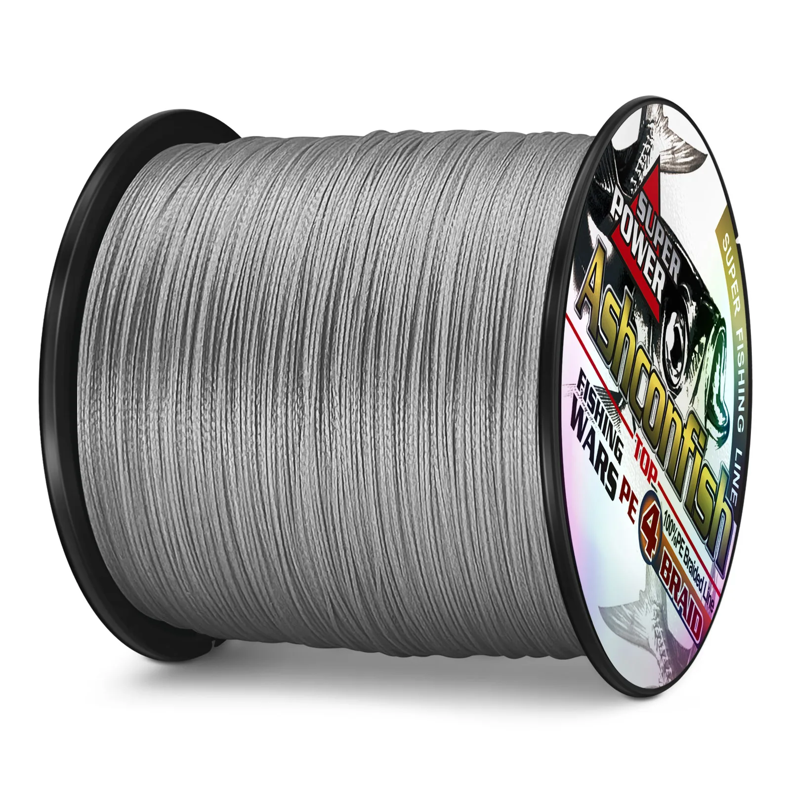 braided metal fishing line Ashconfish Line- 4 Strands Super Strong PE Fishing Wire Heavy Tensile for Saltwater & Freshwater Fishing -Abrasion Resistant PE Braided Wire Material Yellow 8X- Ultra Performance 8