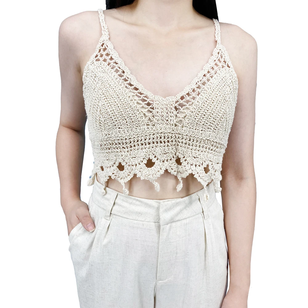 floral lace crochet top