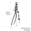 Negro--K2508-14--Cuentas de perlas + carillón de viento