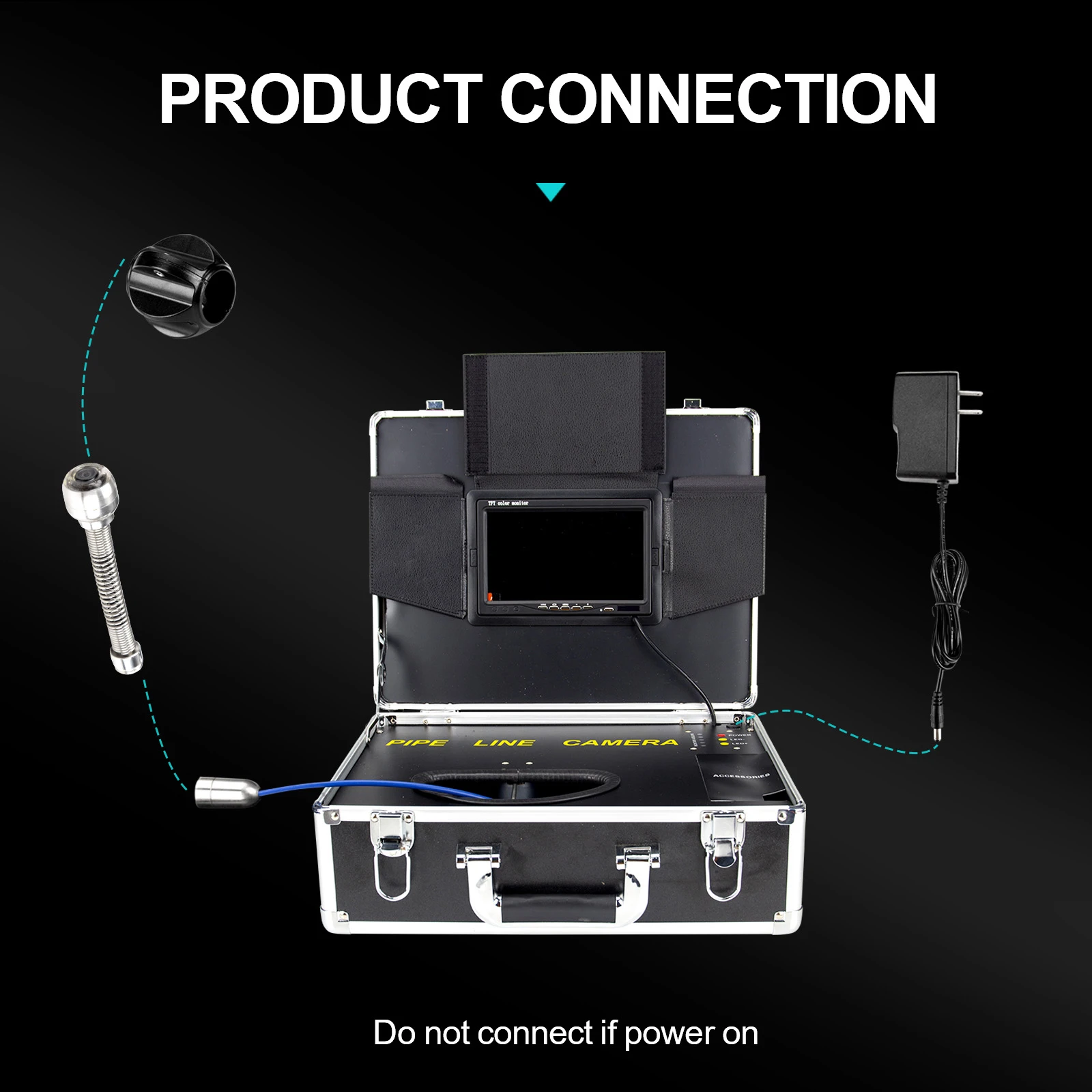 7Inch 1080P Screen HD Sewer Pipe Inspection Camera &Drain Camera = Inspection 20/30/40m/50m Optional IP68 Waterproof