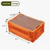 S - 7L - avec couvercle en bois - Orange coucher de soleil