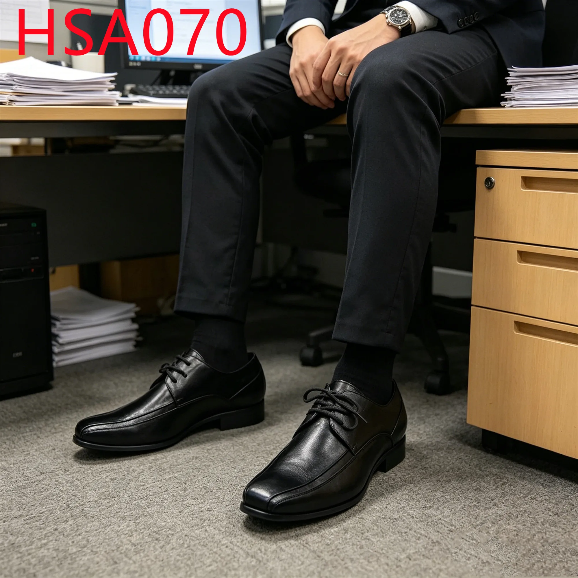 YYR,Corporate Events square Toe Style Anti-odor Dress Shoes Business Negotiation Durable Rubber/oxford Sole Office ShoesHSA070