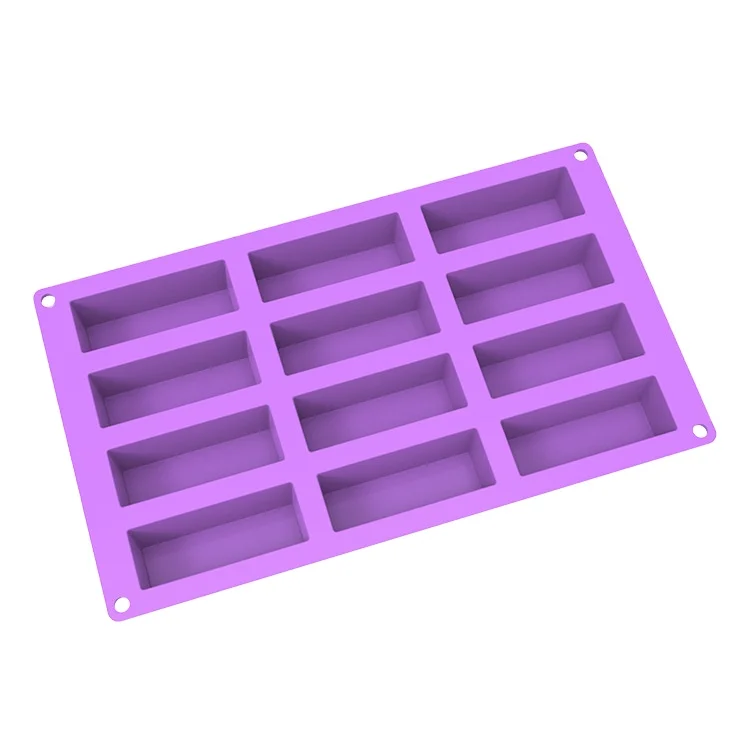 narrow rectangle silicone molds, 12-cavity non-stick