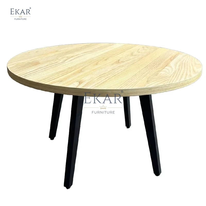 Solid wood round coffee table for modern home and hotel, suitable for dining room and living room