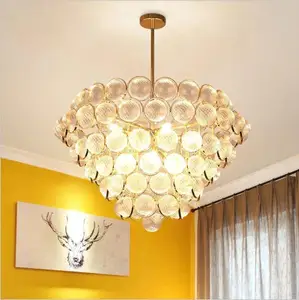 Zeal Lighting Nordic Glass Ball Pendant Lights  Home Villa Hotel Iron Decorative Lighting Chandelier