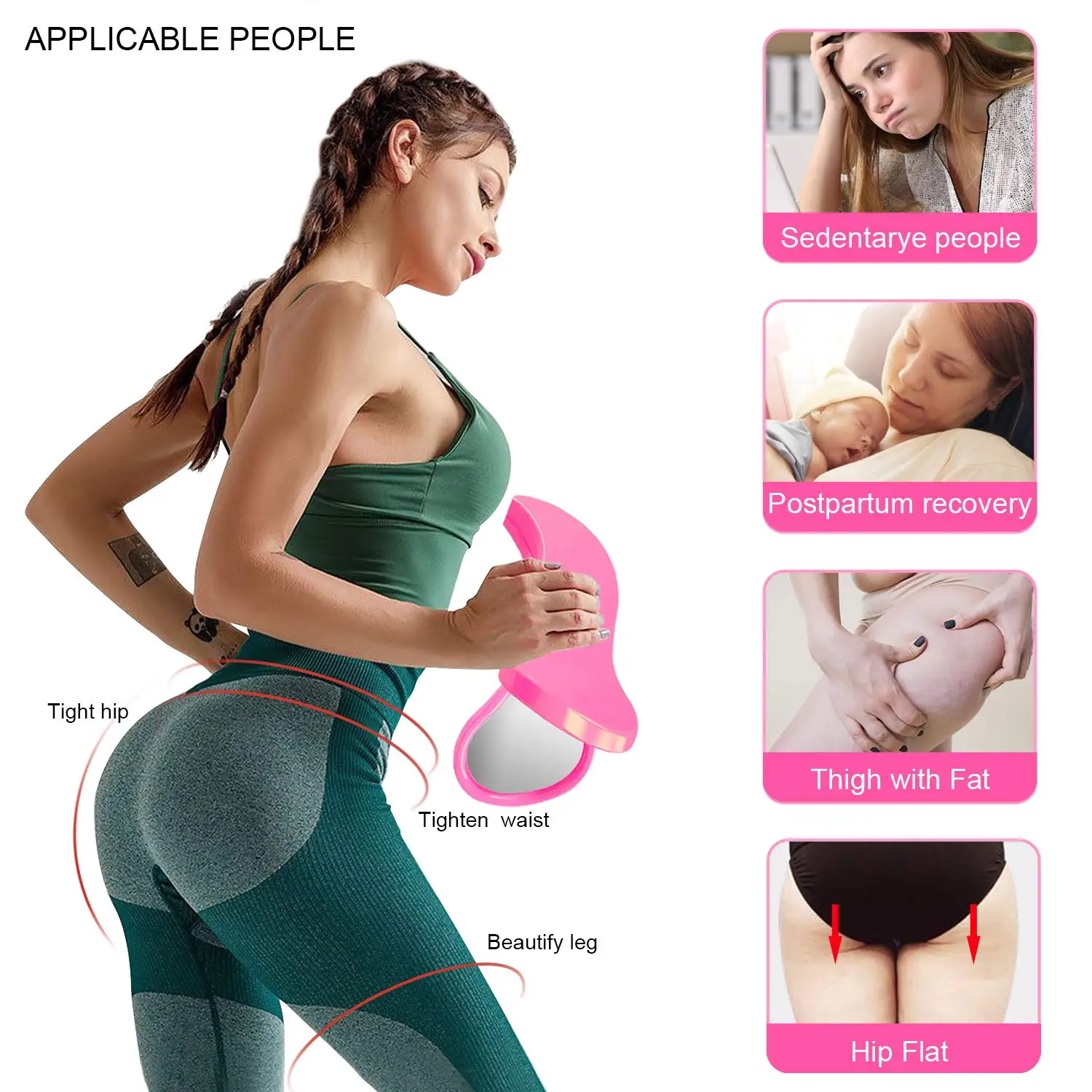 Sexy Hip Trainer Peach Buttock Kegel Exercise Pelvic Floor Muscle Tighten  Beauty Butt Leg Fitness Equipment Home Gym Accessories - AliExpress