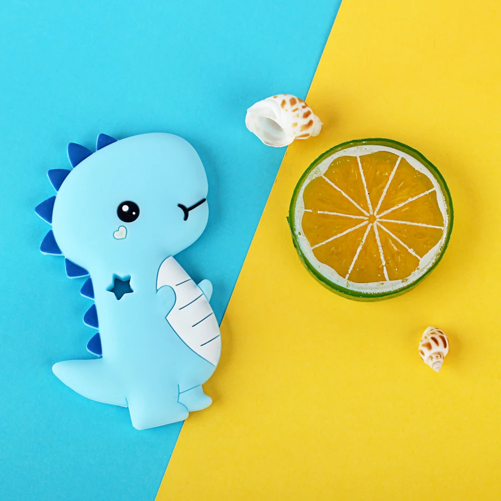 Dinosaur Baby Teether Rodent Animal Silicone Beads Chew Charms Food Grade Silicone Teether Bead Toy Gift
