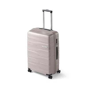Luxury 3-Piece Carry-On Spinner Suitcase Sets with TSA Lock Aluminum Trolley PP Material-Fashionable Travel Luggage