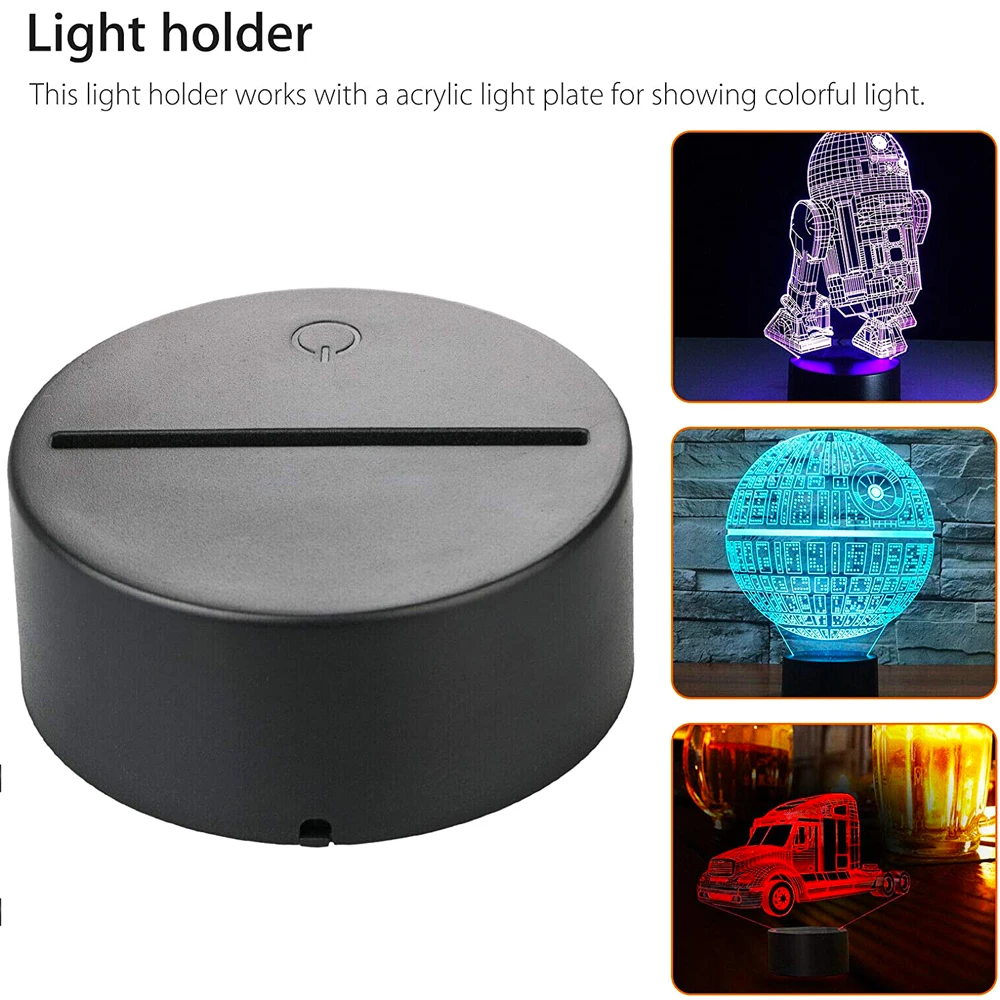 Espagne - Lot de 6 lampes de nuit LED CALCA (16 couleurs), support de panneau en acrylique, câble USB, télécommande tactile, effet nuit 3D._voghion.com