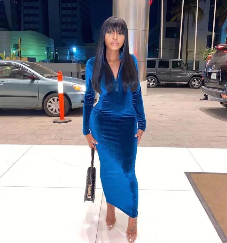 Vestidos Elegantes De Tela De Terciopelo Para Mujer,Vestidos Informales De  Manga Larga,3xl Talla Grande,Novedad De 2022 - Buy Elegante Vestidos  Casuales,Vestidos De Las Mujeres De Tela De Terciopelo,3xl Plus Tamaño  Vestidos De