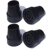 Single-leg cane - black foot covers [4 pieces]