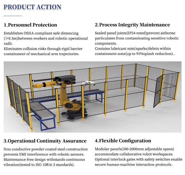 product factory direct metal robot safety wire fence mobile workshop warehouse isolation net equipment fences concerts trellis gates-5