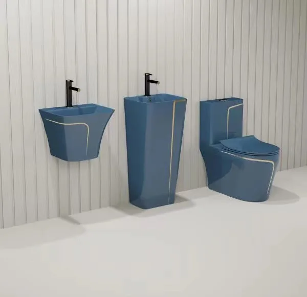 Arabic Luxury Sanitary ware Bathroom Water Closet Wc Gold Grey Water Closet One Piece Toilet Bowl factory