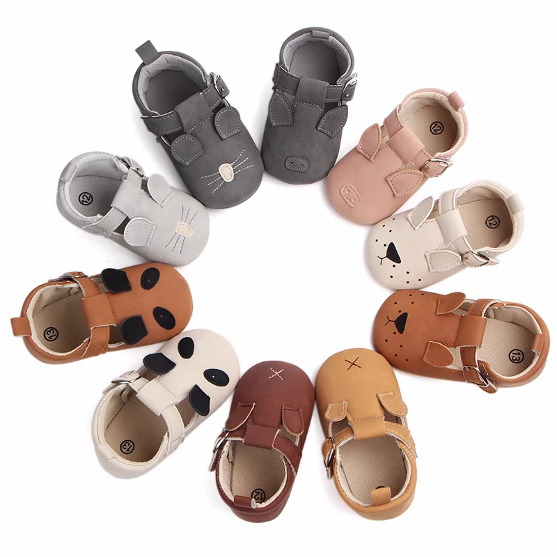 Cute Canvas Baby Slipper Cartoon Animal Pattern Anti-Slip First Walker Baby Moccasins for  Newborn Toddler Infant