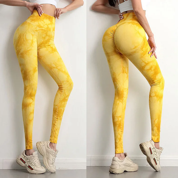 Yellow Scrunch Butt Leggings