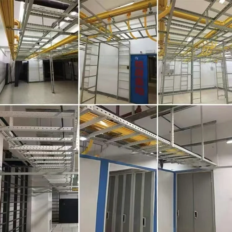 Hanging Cable Tray Cabling System U-shaped Steel Porous Ladder Bridge ...