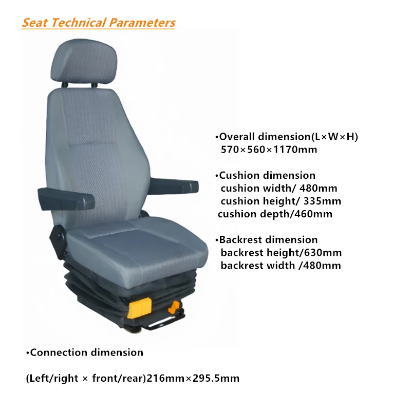 Classic Driver Seats Compressor Suspension Driver Seats Pneumatic Truck