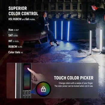 Photography Handheld LED Video Lighting Wand Stick 2500K-10000K Led Light Stick CRI97+ Rgb Light Wand product image