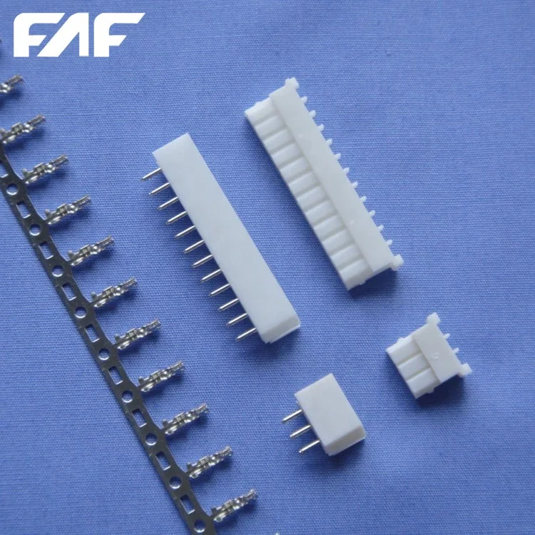FAF B250008(5264) 2.5 MM Nylon 66 Phosphor Bronze/Brass Pitch 2 Pins Wire to Board Connector Male and Female Housing Connector