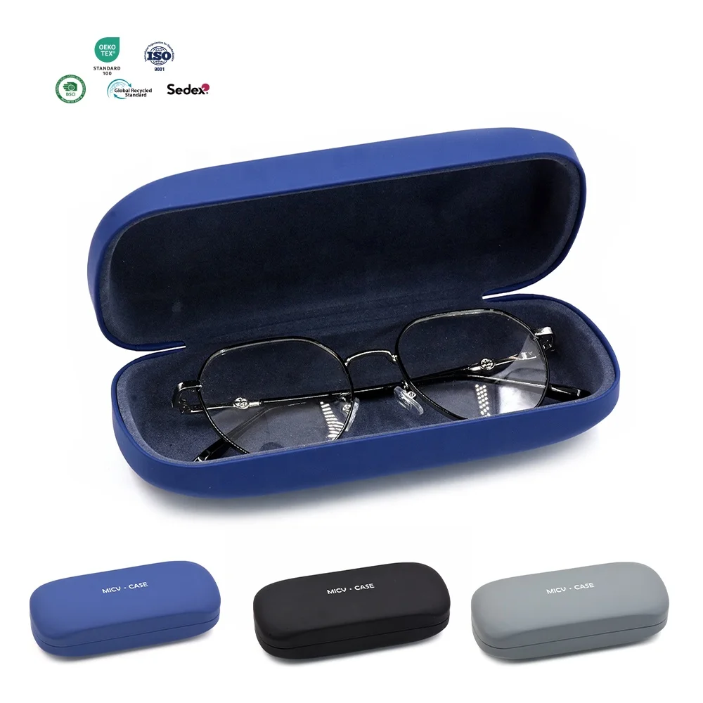Affordable Velvet Eyeglasses Case - Hard Shell PU Leather with