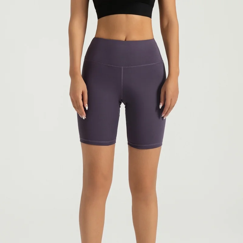 Yoga fitness shorts peach hofte femkvarts bukser for kvinder, bakkehejset høj talje elastiske tights til yoga sports bukser for kvinder