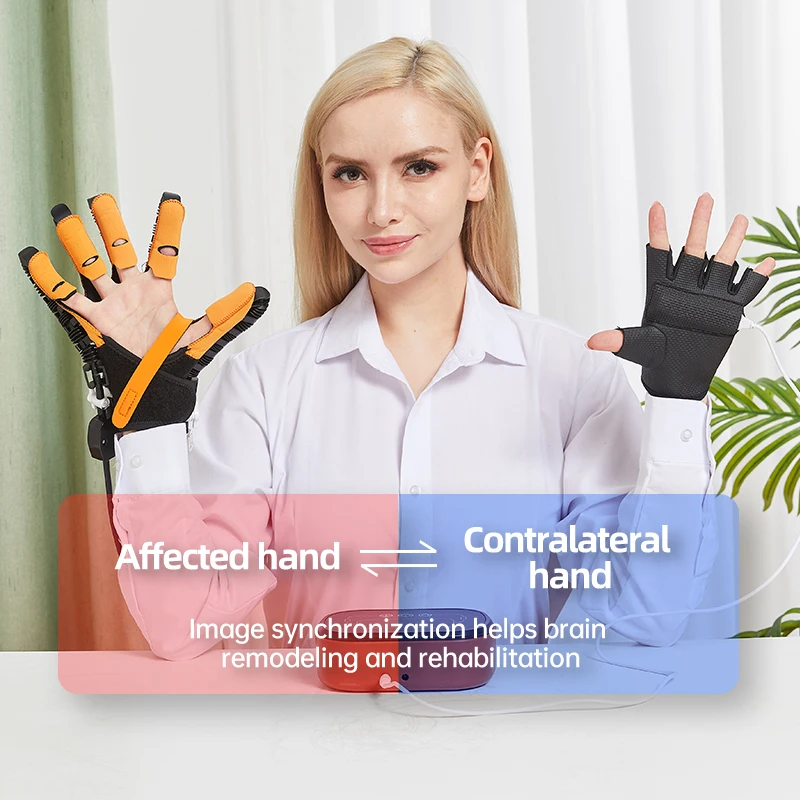 Best Selling Five-Fingered Robot Gloves for Hand Stiffness Training Hemiplegia Stroke Rehabilitation Equipment