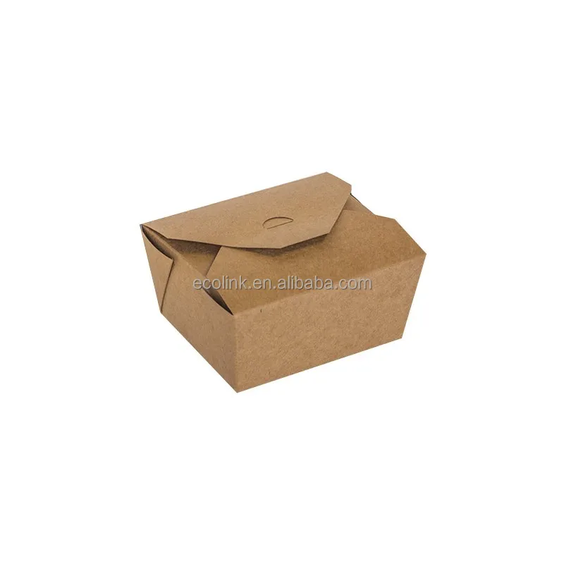 Disposable Kraft Paper Food Packaging Box Biodegradable Cardboard