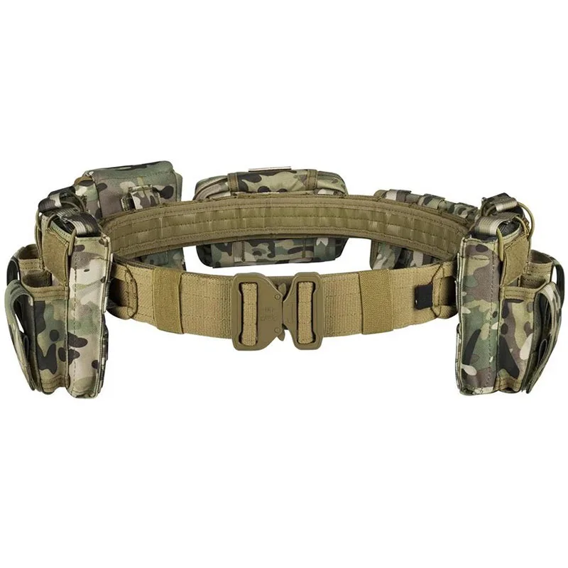 Wholesale Lightweight Mountain Climbing Tactical Belt Adjustable Durable Utility Nylon Tactical Duty Belt with Mag Pouch Bag