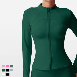 Plus Size Women's Lightweight Gym Fitness Yoga Top Quick Dry Tight Running Yoga Jackets