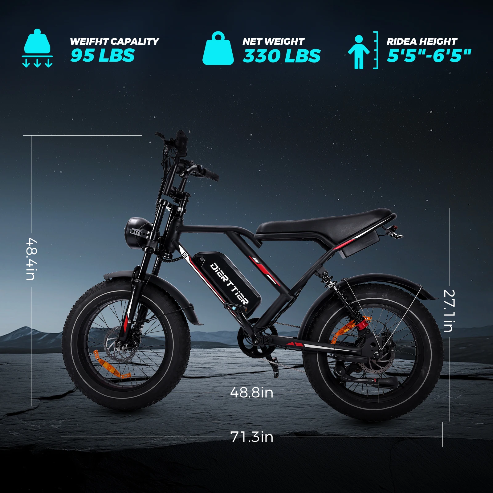 Original 48V 1000W E Bike for Adults - Powerful 20" Fat Tire Electric Bicycle with Disc Brakes, LCD Display & 7 Speed Gear System Original 48V 1000W E Bike for Adults - Powerful 20" Fat Tire Electric Bicycle with Disc Brakes, LCD Display & 7 Speed Gear System