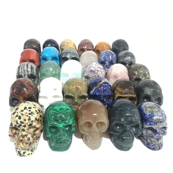 2 inch China Crystal Skulls Hand Carved Crystal Skulls Small Crystal Skulls Rose Quartz Amethyst for Sale