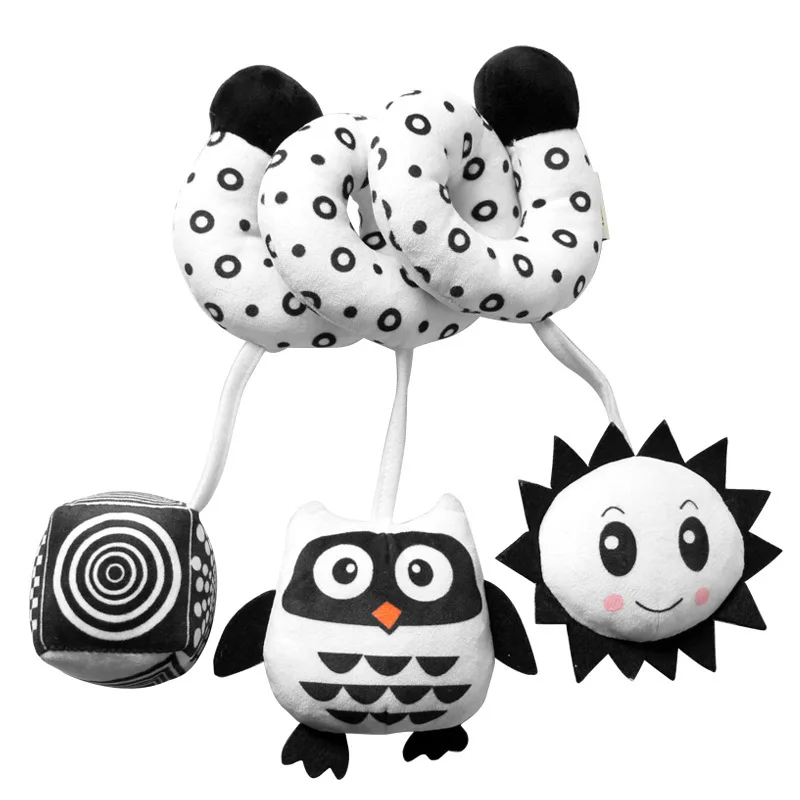 Black and white animal bed around the crib hanging toy visual stimulation Pendant N012