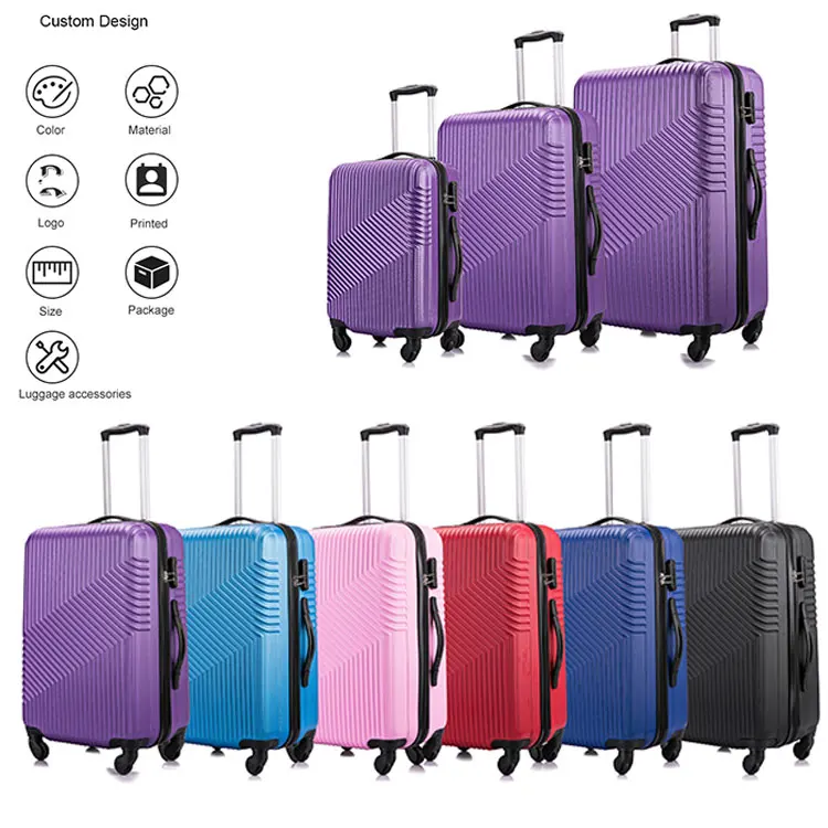 Source Custom Famous Brand Designer Luggage PC Trolley Bags Hard Case  Waterproof 3pcs Suitcase Set on m.