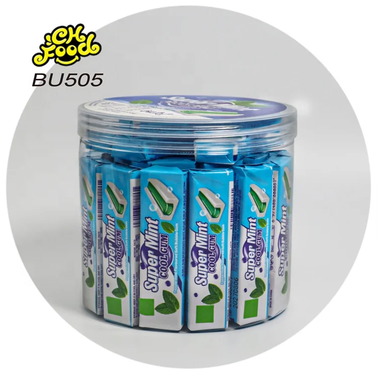 Custom Super Mint Cool Gum Wholesale Jelly Bubble Gum
