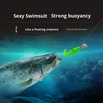 Anti-thread Tail Stainless Steel Bait Lure Spiral Worm Wild Fishing Black Pit Inverted Fishing specialized Fish – Soft Lure – view 4
