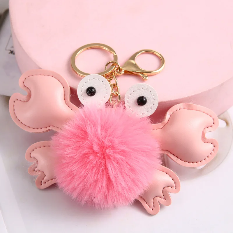 36801 Pom Pom Animal Keychains 