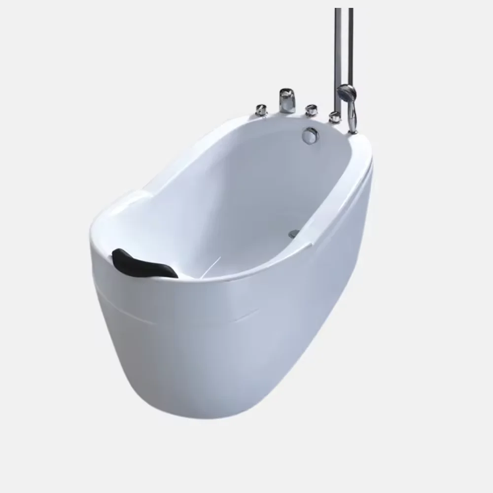 Hot Sell CheapIndoor Solid SurfaceFreestanding Home Use Bathtub for adult Solid Surface Bathtub with faucet Freestanding Bathtub