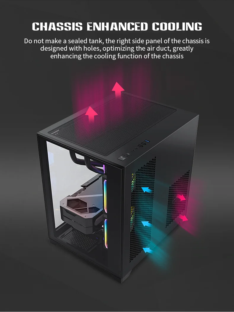 Factory Price Computer Cases & Towers Desktop Gaming Cpu Computer 