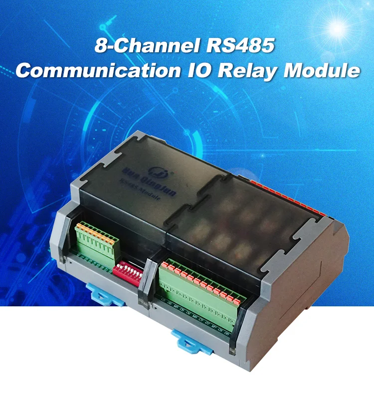 product huaqingjun 8 channel inputs outputs rs485 lan relay module io modbus rtu  tcp rj45 spdt g2r 1 relays for greenhouse-1