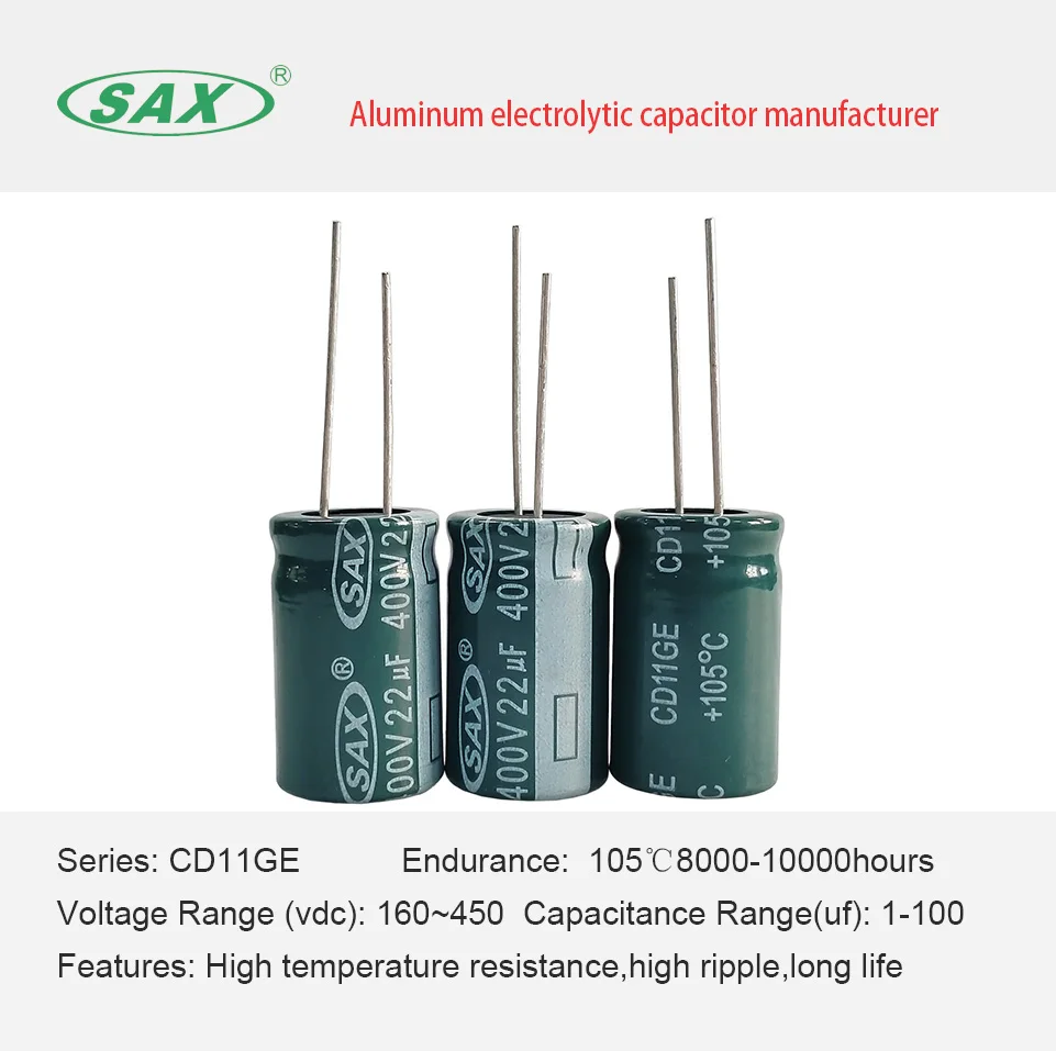 Source sax CD11GE high voltage Electrolytic Capacitor 22uf 400v 
