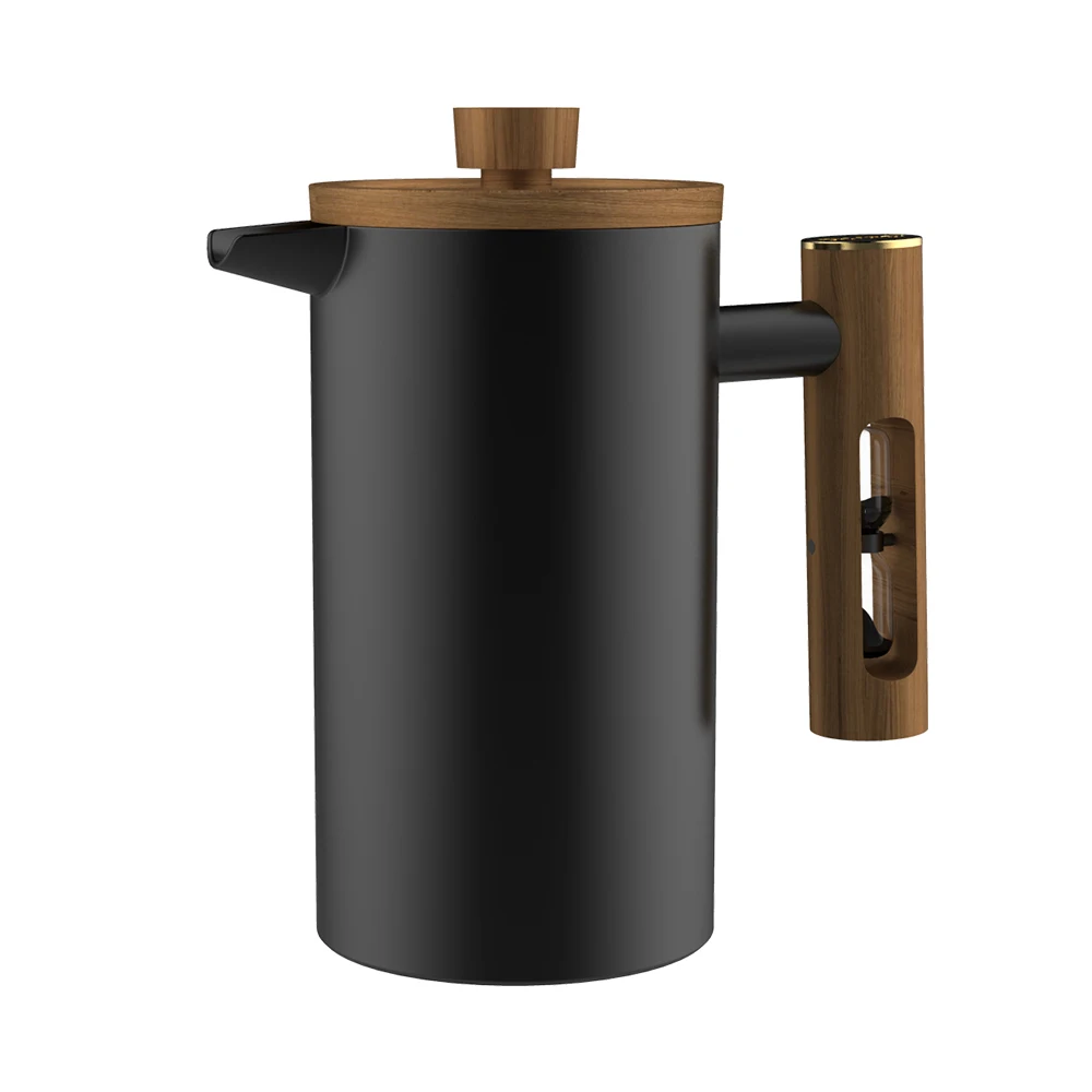 Minimal Stainless Steel Double Walled French Press, 1000ml