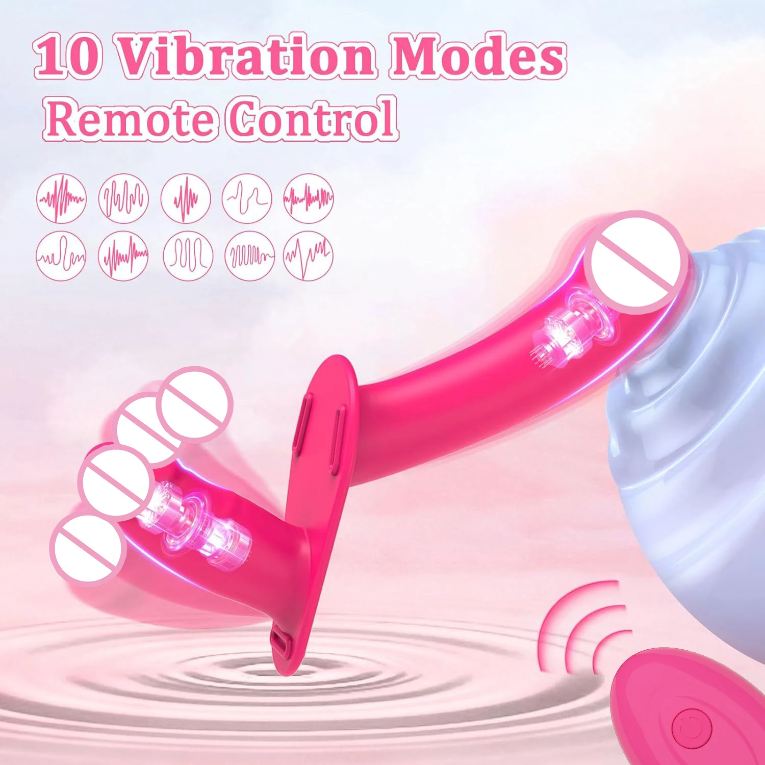 New Pink Remote Electric Double-Ended Strap-On Dildo Simulated Phallus  Panties Soft Lesbian Sex Toys for Couple Women| Alibaba.com