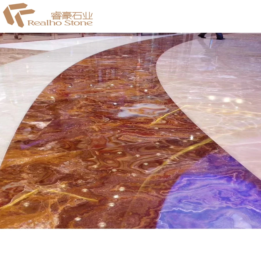 Factory Price Backlit Red Onyx Marble Stone Slab