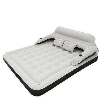 Auto-Inflated Double Air Bed Mattress with High-Folding Built-In Pump Indoor Outdoor Home Hotel Park Villa Use Bedroom Furniture