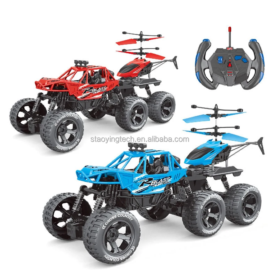 2in1 4-Channel RC Truck 6-Wheel Drift Car Indoor-Outdoor Ready-to-Go 15m Remote Control Off-Road Climbing Sensing Control