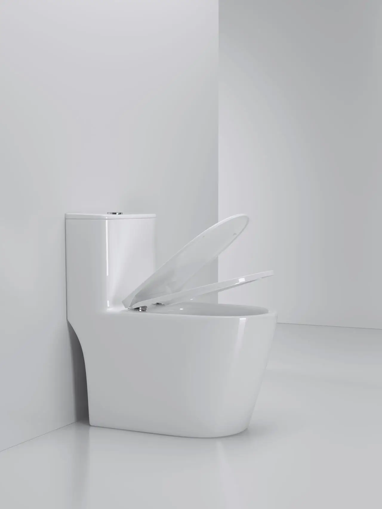 New design sanitary ware one piece ceramic toilet bathroom siphonic flushing water closet supplier