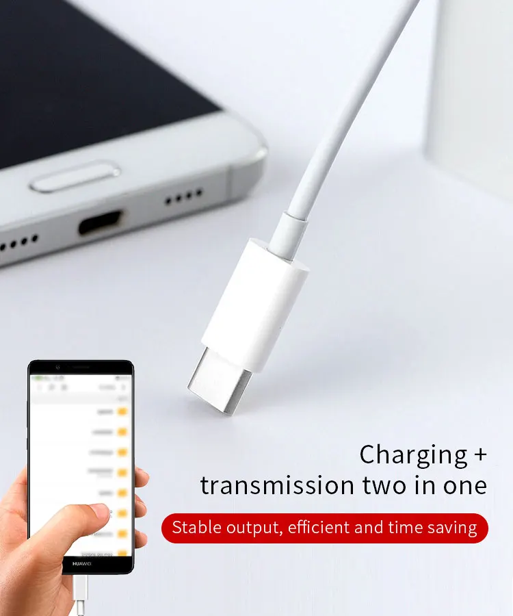 Образцы бесплатно! OEM Белый ПВХ для Samsung USB-кабель круглый зарядный кабель Тип C USB