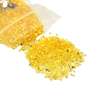 High Quality Natural Yellow Sapphire Gemstone Good Cut Round Shape Forever Star Jewelry FSOP 1-3mm Low Price Per Carat